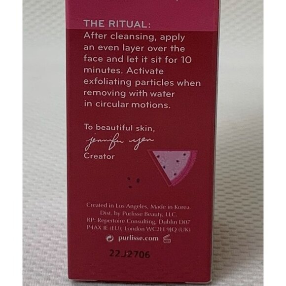 Purlisse Dragon Fruit + Niacinamide Exfoliator 1.7 Fl Oz / 50 mL Sensitive NEW - Picture 8 of 13